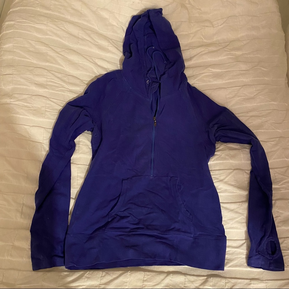 Purple zip up yoga sweater